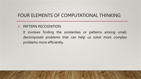 Four Elements Of Computational Thinking Pptx