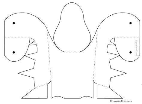 Dinossauro De Papel Para Imprimir - Moldes para fazer Máscara de Dinossauro Colorida de Papel | Máscara de ...