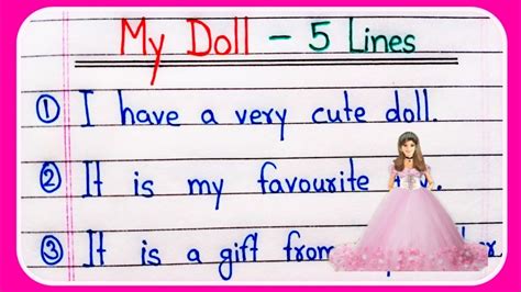 Lines On My Doll In English My Favourite Toy Essay Short Essay On