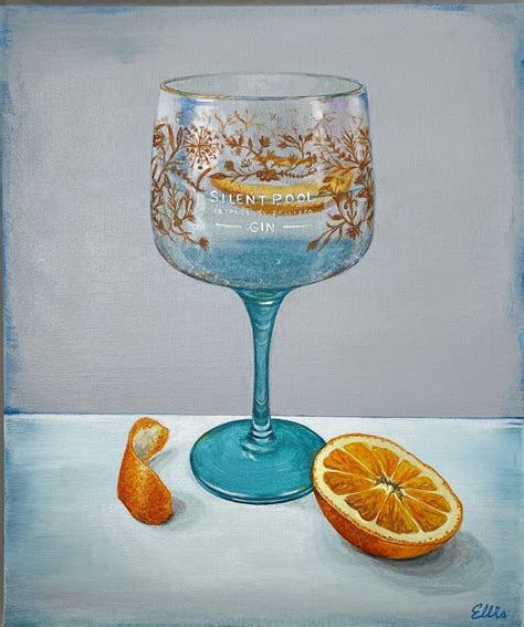 Anne Marie Ellis Silent Pool Gin Glass Artwork No Naked Walls