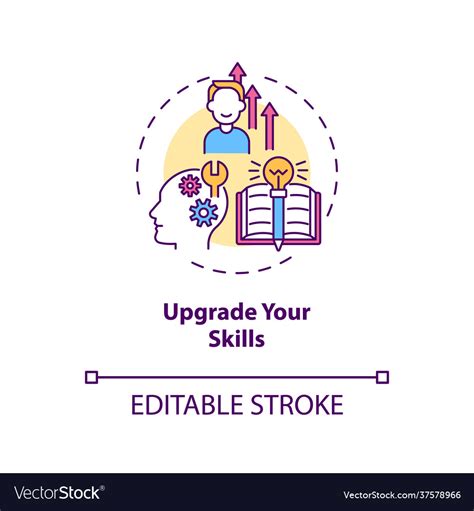 Upgrade Your Skills Concept Icon Royalty Free Vector Image