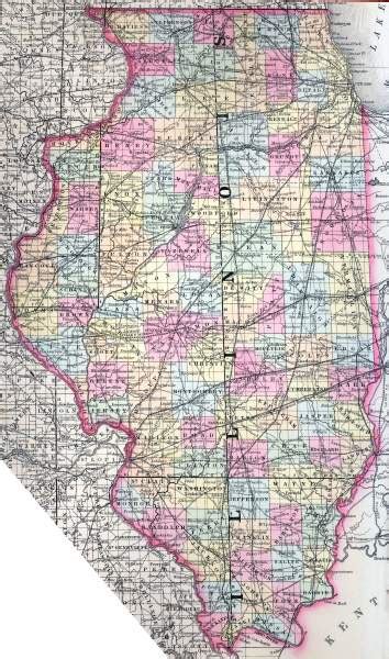 Illinois 1857 Zoomable Map House Divided