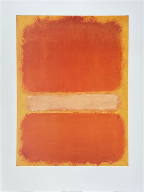 Mark Rothko Exhibition Poster Untitled Ca 1956 Yellow Orange