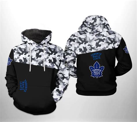 Toronto Maple Leafs Nhl Camo Veteran 3d Printed Hoodie Teeruto