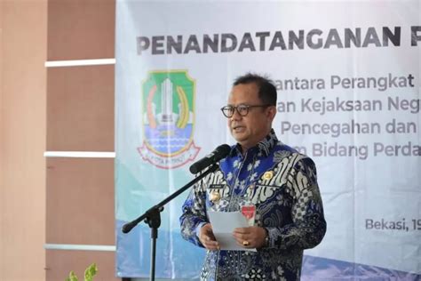 Pj Wali Kota Bekasi Tandatangani Perjanjian Kerja Sama Dengan Kejaksaan