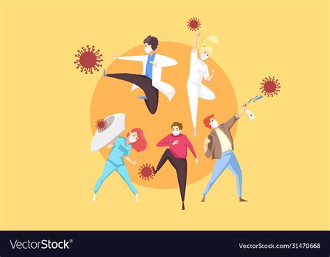 Protection Healthcare Fight Coronavirus Royalty Free Vector