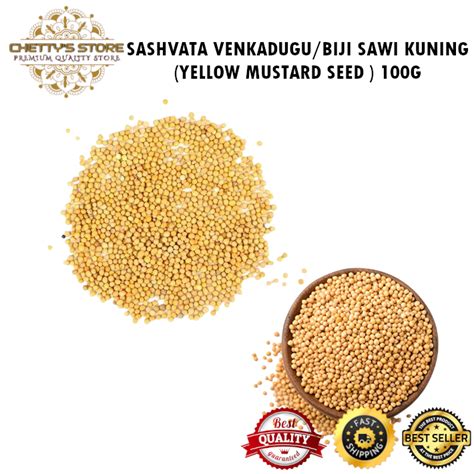 Imported India Biji Sawi Kuning Yellow Mustard Seed Shashvata