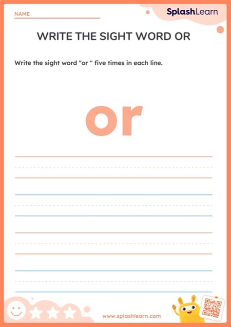 Write The Sight Word Or Worksheet Ela Worksheets Splashlearn