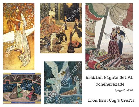 Arabian Nights Set 1 Scheherazade Printable Images - Etsy