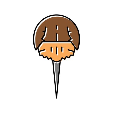 arthropod horseshoe crab ocean color icon vector illustration 19576519 ...