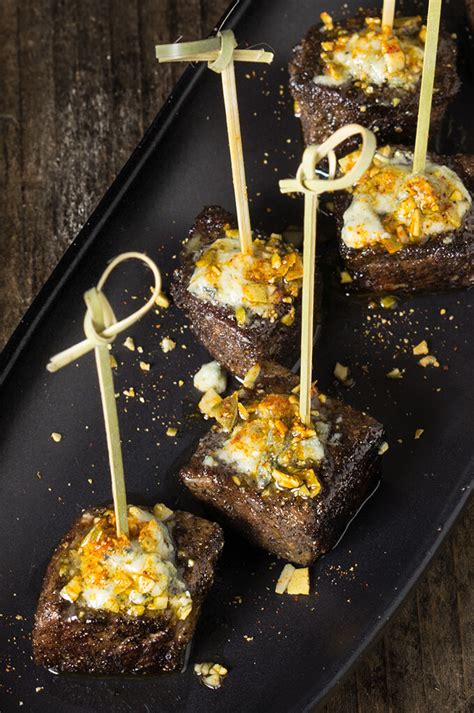 Steak Bites {blue Cheese Butter Smoked Peppita Crumb}