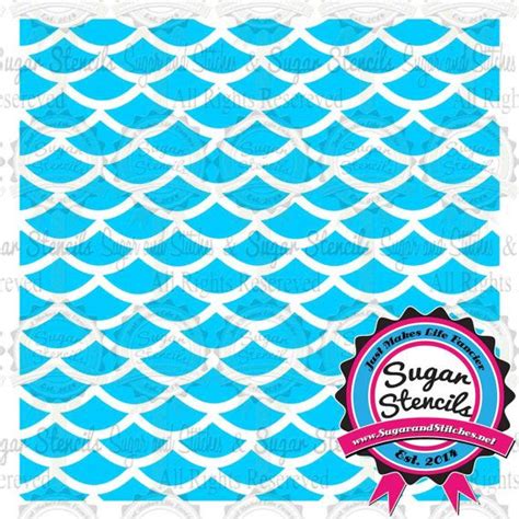 Fish Scale Stencil By Sugarstencils On Etsy Fish Scales Stencils Fish