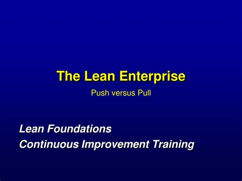 Ppt The Lean Enterprise Powerpoint Presentation Free Download Id 325080