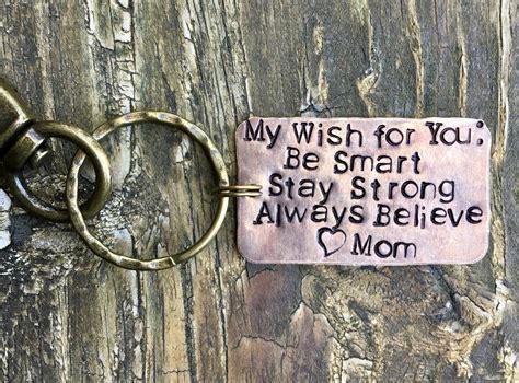 Personalized Key Chain For Son Wedding Day Gift From Mom For Etsy