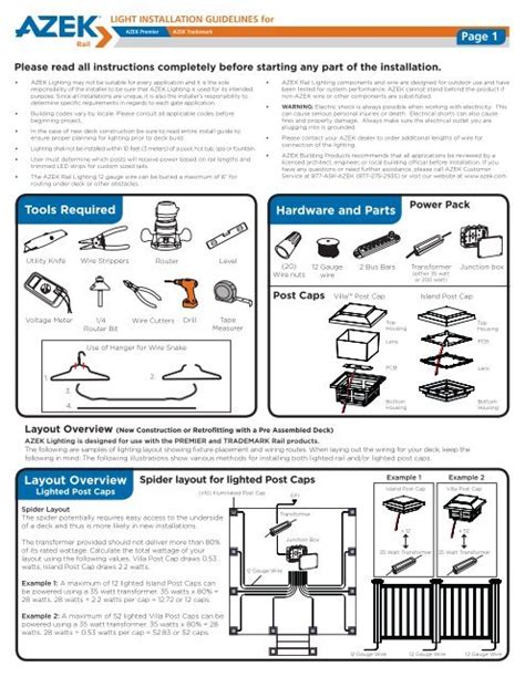 AZEK Rail Lighting Installation Guide