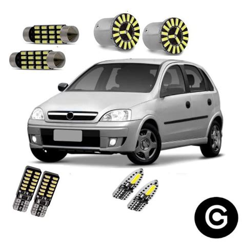 Kit Premium L Mpada Led Corsa Montana Joy Maxx Pingo Teto Placa R