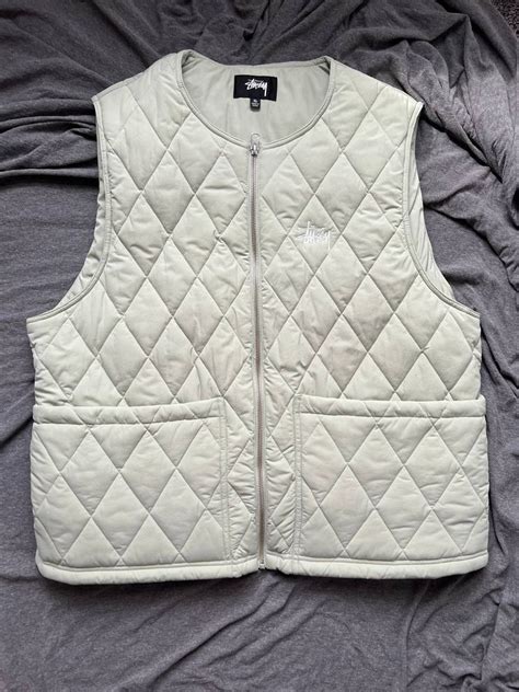 Stussy Stussy Diamond Quilted Vest Grailed Quilted Vest Diamond