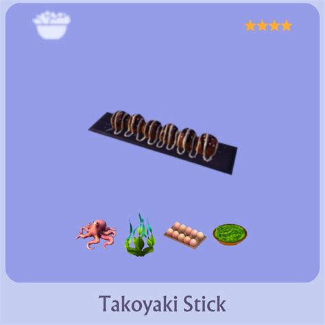 Takoyaki Stick Recipe Disney Dreamlight Valley
