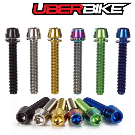 Uberbike Titanium M6x38mm Disc Brake Caliper Mount Bolt Upgrade Kit