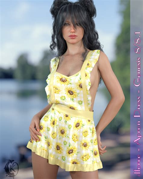 Dforce Apron Dress Genesis 8 3d Figure Assets Kaleya