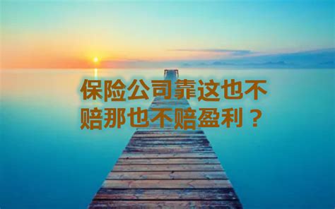 保险公司真的是靠这也不赔那也不赔赚钱的吗？ 知乎