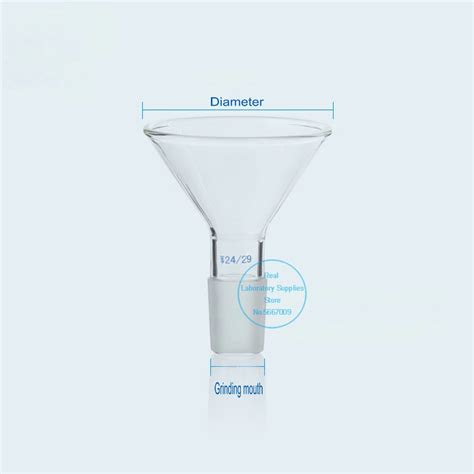 1pcs Clear 50mm To 150mm Glass Conical Feed Funnel Grandado