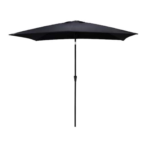 Flameandshade 6 12 Ft X 10 Ft Rectangular Aluminum Market Tilt Patio Umbrella For Outdoor In