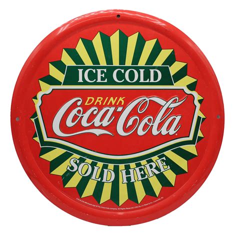 Vintage Metal Sign Ice Cold Coca Cola Sold Here