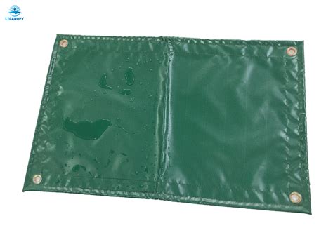 Green PVC Knife Coated Tarpaulin For Container Protective Cover Buy