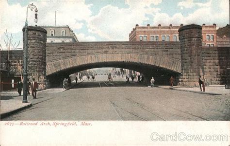 Railroad Arch Springfield Ma Postcard