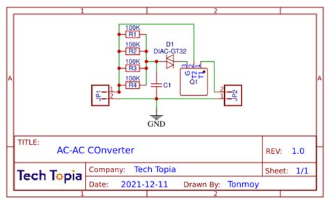 Ac To Ac Converter With Traic Oshwlab