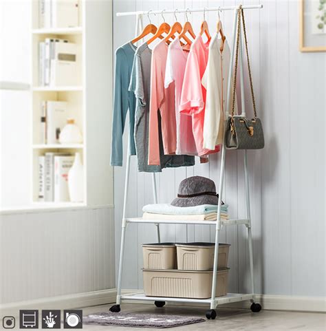 Spacious Coat Stand Wardrobe Clothing Rack With Chest Of Drawers Oak