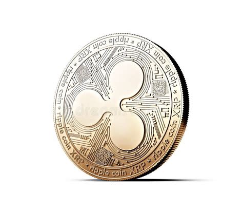 Golden Ripple Xrp Cryptocurrency Coin Isolated On Black Background 3d