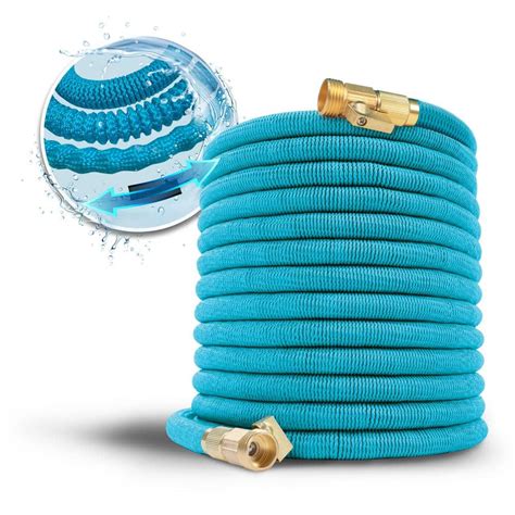 Aqua Joe 5 8 In Dia X 100 Ft No Kink Expandable Garden Hose With