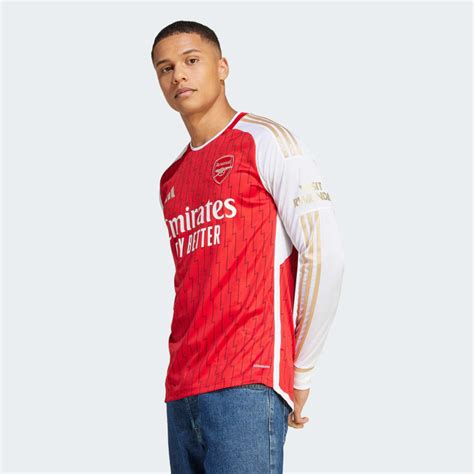 Adidas Arsenal 23 24 Long Sleeve Home Jersey Red Adidas UK