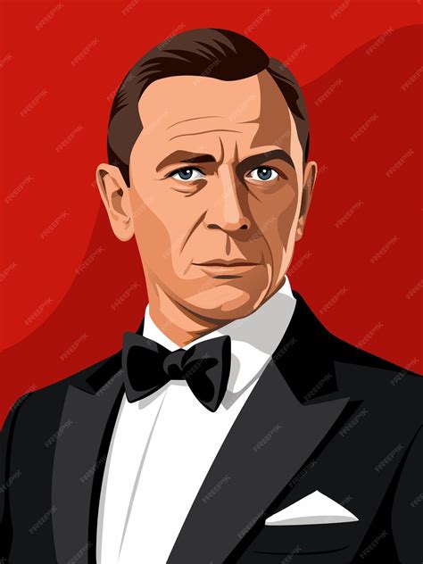 A Man In A Tuxedo With A Red Background Premium Ai Generated Vector