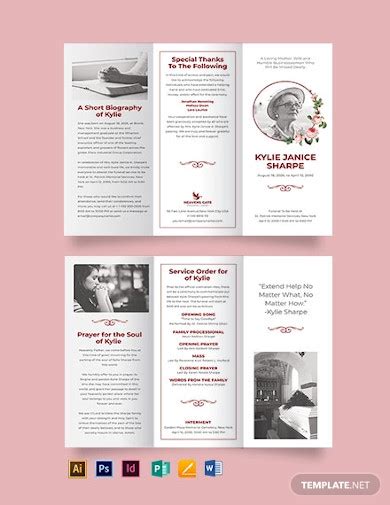 Funeral Trifold Brochure 16 Examples AI PSD Design Google Docs