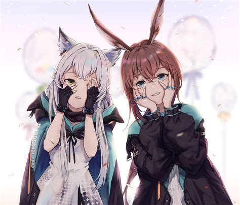 amiya and rosmontis (arknights) drawn by hale_(user_tkwy8275) | Danbooru