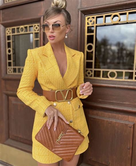 Valentina Safronova In A Summer Yellow Boss Babe Fashion Ensemble