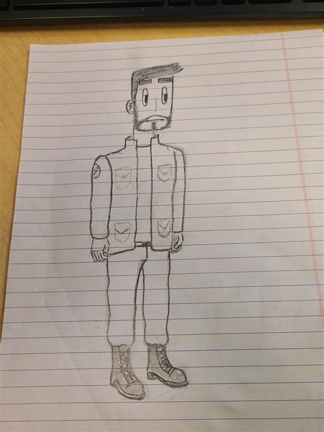 Simplified doodle of myself, not the art style I plan on focusing on ...
