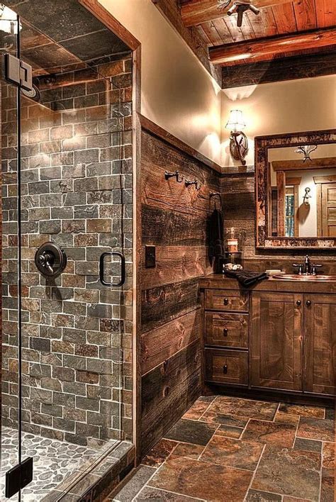 Rustic Small Bathroom With Wood Decor Design That Will Inspire You