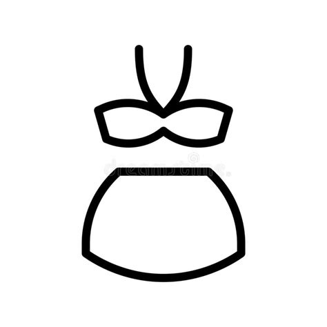 Bikini Or Lingerie Vector Illustration Line Style Icon Stock Vector Illustration Of Clothes