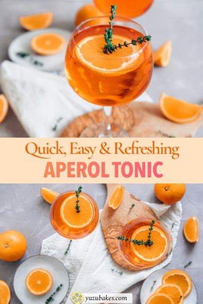 Refreshing Aperol Tonic Cocktail Yuzu Bakes