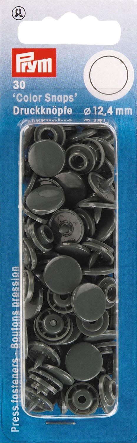 Boutons Pression Color Snaps Gris Fonc Mm