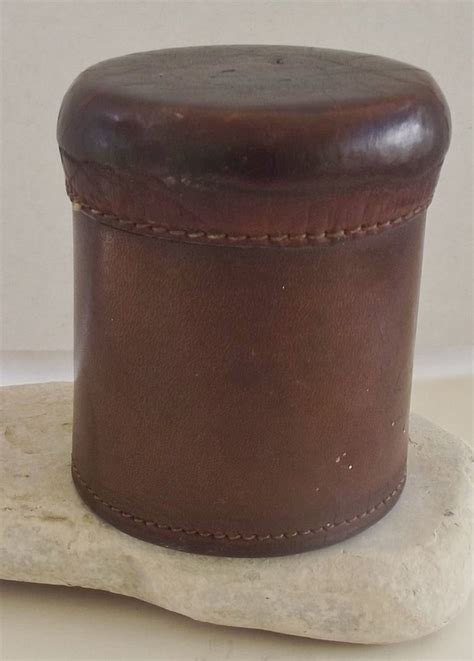 Vintage Leather Bar Dice Cup