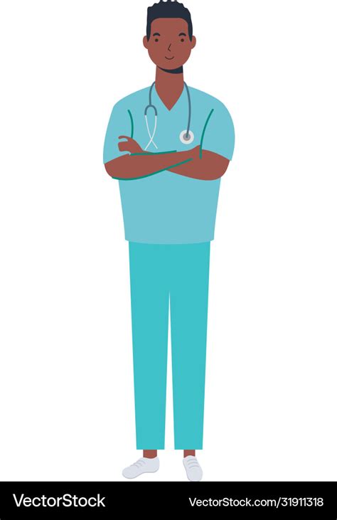 Male Doctor With Uniform Design Royalty Free Vector Image