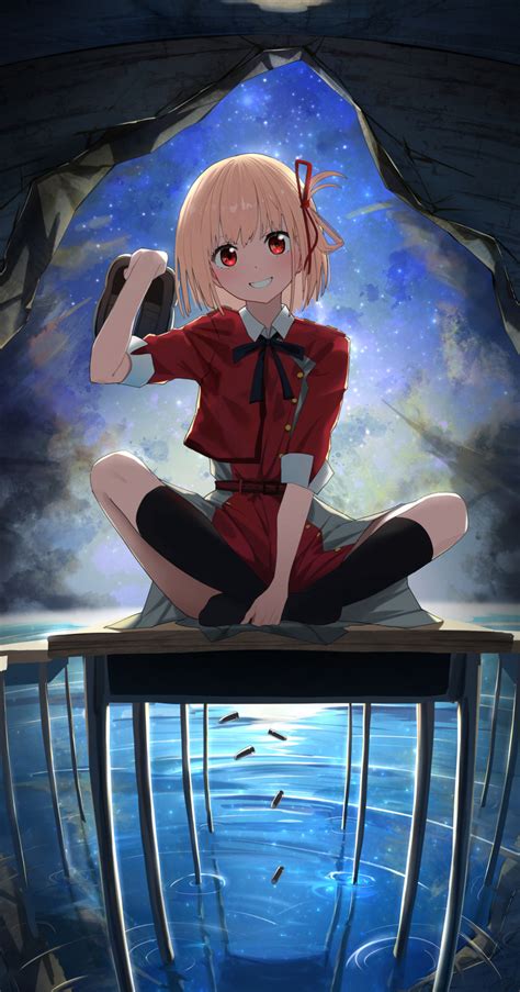 Safebooru 1girl Absurdres Belt Blonde Hair Bullet Crossed Ankles Desk Dot Nose Dress Full Body