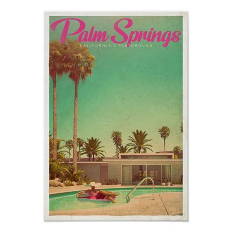 Vintage Palm Springs Travel Poster Zazzle