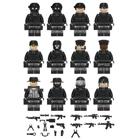 Swat Araba Ve Pc Pol S Askeri Mini Fig Rler Silah Ordu Asker Lego