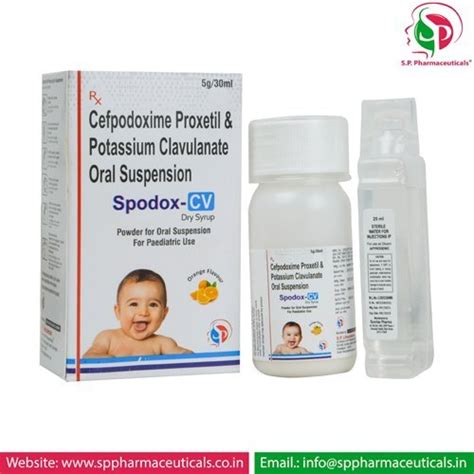 Spodox Cv Cefpodoxime Mg Clavulanic Mg Oral Suspension At Rs